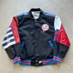 Rare Vintage New York Yankees JH Leather Jacket -L/XL - Image 4