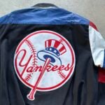 Rare Vintage New York Yankees JH Leather Jacket -L/XL - Image 7
