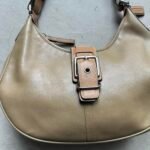 Vintage Y2K Coach Tan Leather Big Shoulder Bag - Image 2