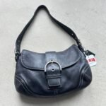 Vintage Y2K Coach Black Leather SoHo Shoulder Bag
