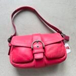 Vintage Y2K Coach Red Mini Leather Square Soho Shoulder Bag