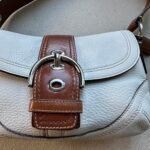 Vintage Y2K Coach White Leather Mini Soho Shoulder Bag - Image 2