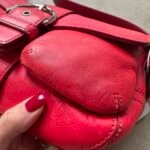 Vintage Y2K Coach Red Mini Leather Square Soho Shoulder Bag - Image 5