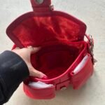 Vintage Y2K Coach Red Mini Leather Square Soho Shoulder Bag - Image 7