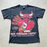 Rare Vintage 1996 MBA Champions Chicago Bulls T-Shirt - L