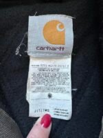 Vintage Carhartt Faded Brown Hooded Jacket - L - Image 3