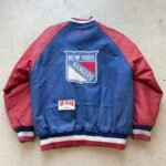 Vintage NHL New York Rangers Leather Jacket - M
