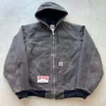 Vintage Carhartt Faded Brown Hooded Jacket - L