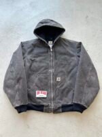 Vintage Carhartt Faded Brown Hooded Jacket - L