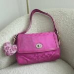 Y2K Coach Pink Monogram Hamptons Bag - Image 4