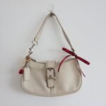 Y2K Coach White Demi Hamptons Buckle Bag