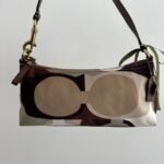 Y2K Coach Brown Olive Monogram Bag - Image 2