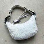 Vintage Y2K Coach Quilted White Hobo Shoulder Bag