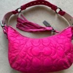 Vintage Y2K Coach Quilted Pink Hobo Shoulder Bag - Image 5