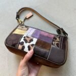 Vintage Y2K Coach Brown Demi Patchwork Shoulder Bagg - Image 4