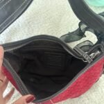 Y2K Coach red monogram jacquard bag - Image 5