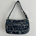 Y2K Coach blue monogram jacquard bag - Image 2