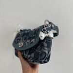 Y2K Coach blue monogram jacquard bag - Image 4