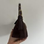 Y2K Coach brown suede mini bag - Image 4