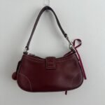Y2K Coach maroon demi Hamptons buckle bag - Image 2