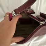 Y2K Coach maroon demi Hamptons buckle bag - Image 7