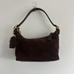 Y2K Coach brown suede mini bag - Image 3