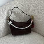 Y2K Coach brown suede mini bag - Image 2