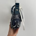 Y2K Coach blue monogram jacquard bag - Image 3