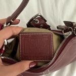 Y2K Coach maroon demi Hamptons buckle bag - Image 8
