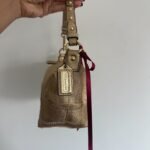 Y2K Coach gold shimmer top handle bag - Image 3