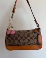 vintage authentic coach tan signature mini demi shoulder bag 🤎