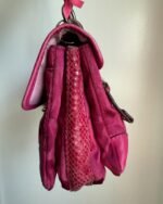 vintage authentic coach peyton pink signature flap shoulder bag with turn lock 🩷 - Image 5