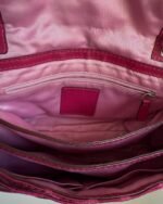 vintage authentic coach peyton pink signature flap shoulder bag with turn lock 🩷 - Image 8