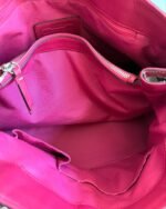 vintage authentic coach tan signature shoulder bag with pink leather and magnetic closure 🩷 - Image 5