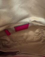 vintage authentic coach tan signature & pink leather soho shoulder bag with braided strap 🩷 two front pockets ✨ - Image 7