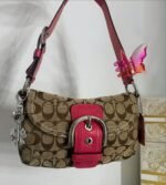 Y2K hot pink mini Demi coach shoulder bag from 2003 💞