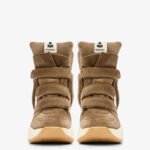 ISABEL MARANT Balskee  Khaki/Ecru Suede And Leather Wedge Sneakers New