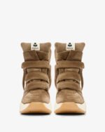 ISABEL MARANT Balskee  Khaki/Ecru Suede And Leather Wedge Sneakers New