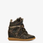Bekett vintage leather wedge sneakers