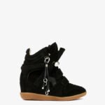 Bekett studded leather wedge sneakers