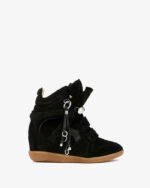 Bekett studded leather wedge sneakers
