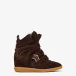 Bekett suede leather wedge sneakers