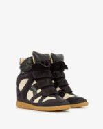 Bekett suede calfskin leather wedge sneakers - Image 3