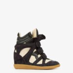 Bekett suede calfskin leather wedge sneakers