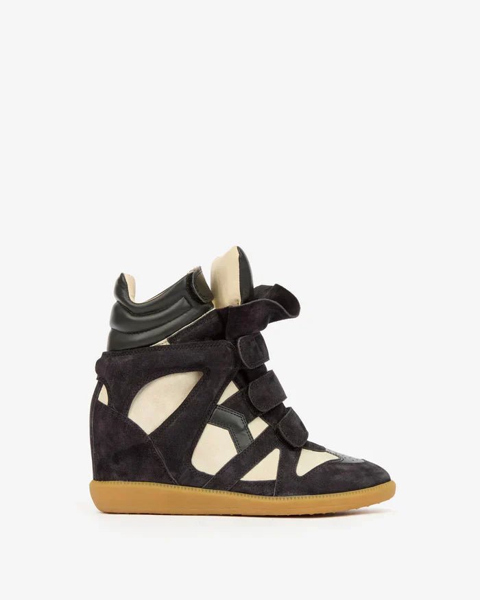 25PBK0010FA-C1E02S-FKCK-R Bekett suede calfskin leather wedge sneakers - Image 1