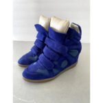 Isabel Marant Tricolor Suede and Leather Bekett Wedge Sneakers - Image 2