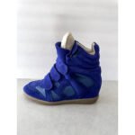 Isabel Marant Tricolor Suede and Leather Bekett Wedge Sneakers - Image 4