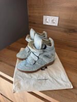 Isabel Marantz Sneakers Shoes Black Suede & Gold