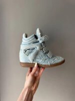 Isabel Marantz Sneakers Shoes Black Suede & Gold - Image 4